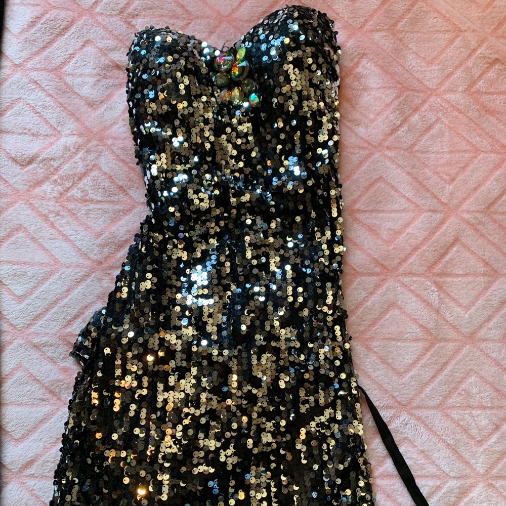 Prom / Homecoming Dress sequin black and silver